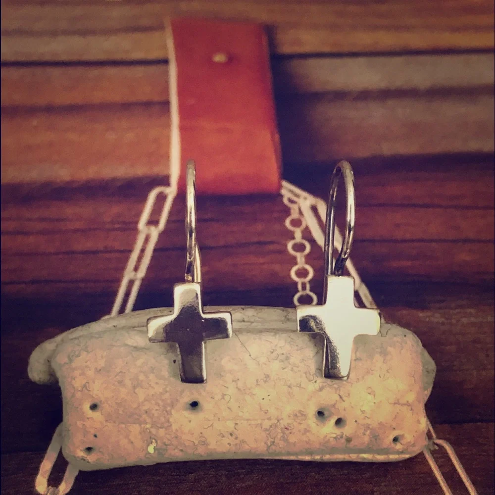 Silpada Sterling Silver Cross Earrings - Picture 2 of 5